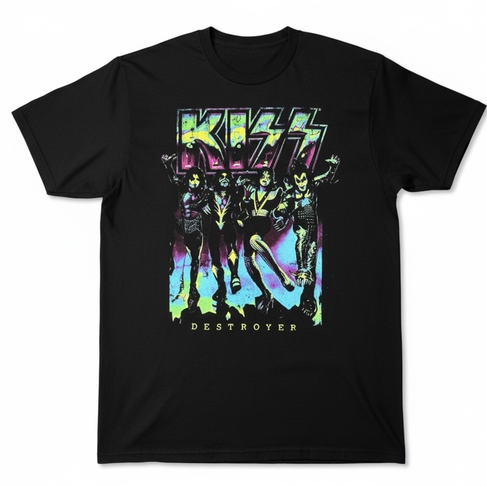 KISS Destroyer Band Tee Men’s XL Vintage Style Rock Shirt